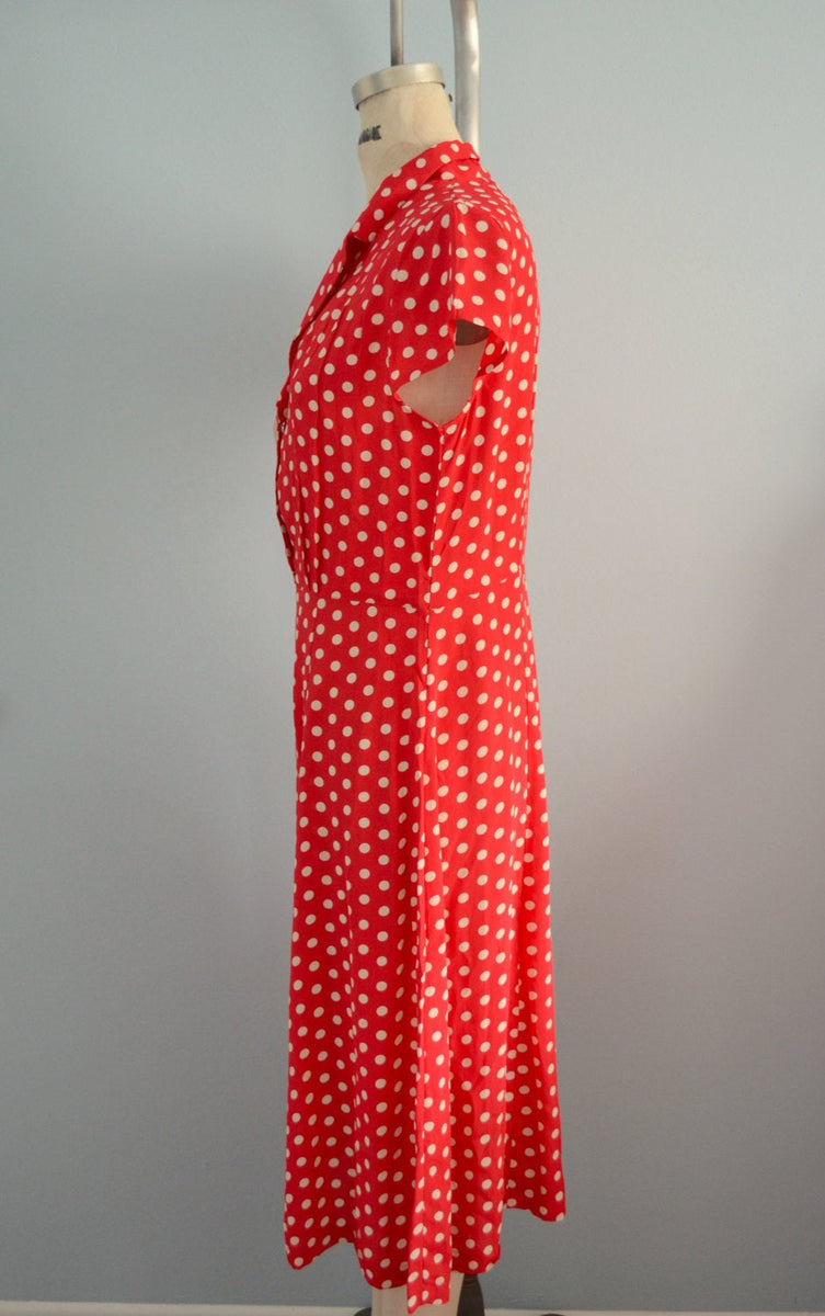 i love lucy red polka dot dress 50s Lucy Dress