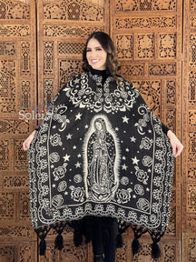 Mexican Traditional Virgen Mary Poncho Gaban Virgen Fino