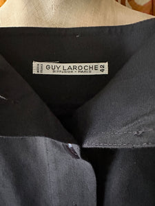 NWT Guy Laroche Black Apron Dress Vintage 1990s