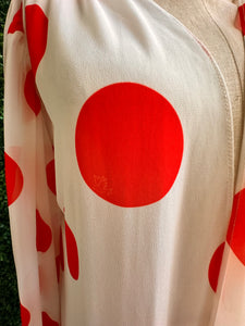 Lucy Polka Dot Long Cover Up Dress size M