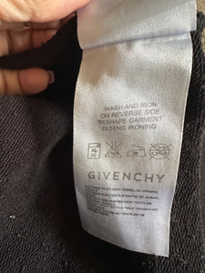 Givenchy Black Logo Print Eyelet Detailing Sweatshirt Authentic Italian