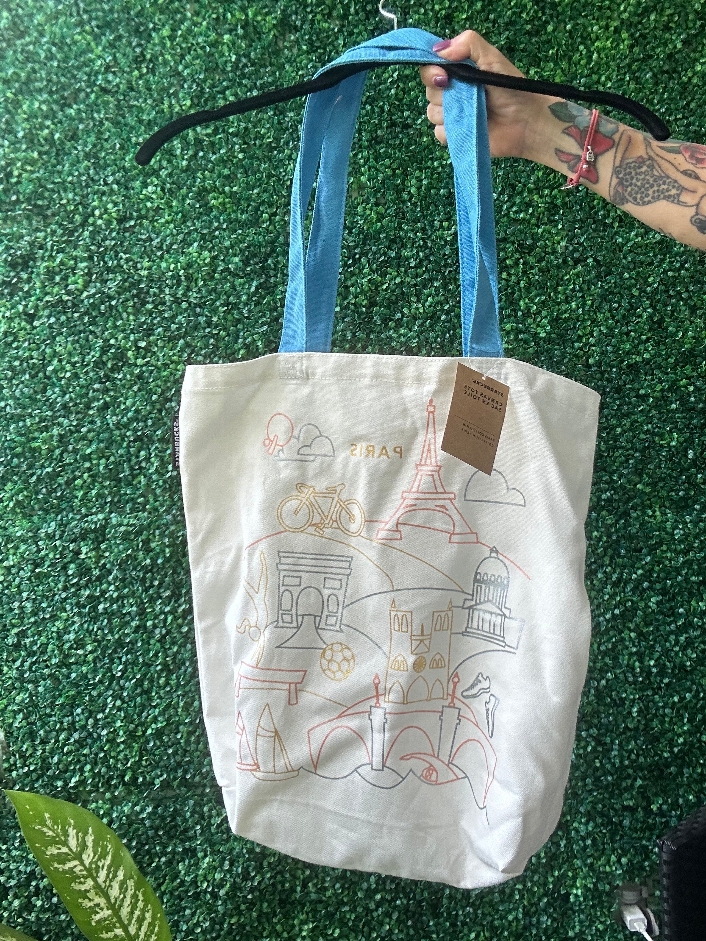 NWT Starbucks YOU ARE HERE YAH TOTE BAG PARIS OLYMPICS GAMES 2024 limited edition canvas handle bag