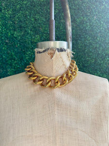 Michael Kors statement gold chunky choker necklace and bracelet set