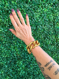 Michael Kors statement gold chunky choker necklace and bracelet set