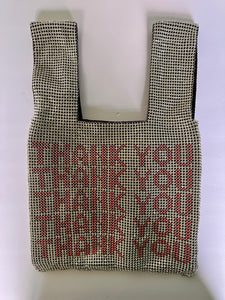 Crystal Mini Wanglock Shopper Black Thank You note