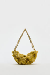 ZARA NWT SS24 BEADED SHOULDER BAG GREEN FLOWERS 6247/410