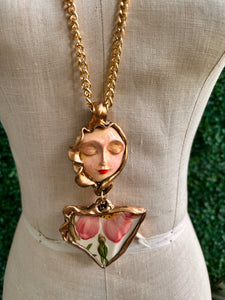 Baroque Big Pearl Necklace Choker Fashion /VINTAGE FRANCISCAN DESERT ROSE PATTERN DINNERWARE