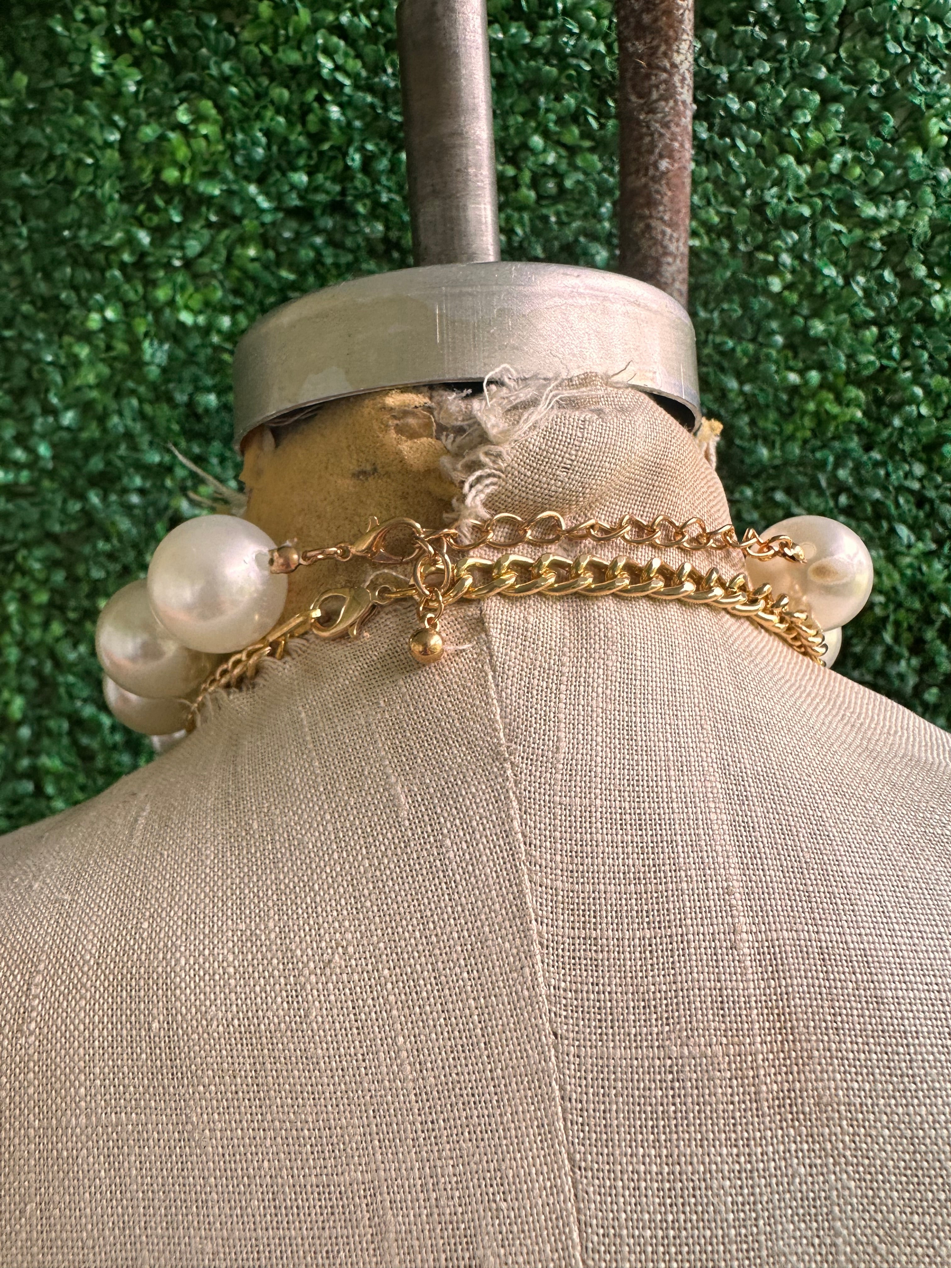 Baroque Big Pearl Necklace Choker Fashion /VINTAGE FRANCISCAN DESERT ROSE PATTERN DINNERWARE