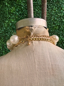 Baroque Big Pearl Necklace Choker Fashion /VINTAGE FRANCISCAN DESERT ROSE PATTERN DINNERWARE