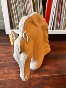 AUSTIN FISHER HORSE AND GIRL AUSTIN FISHER SCULPTURE SIGNED 1986 (LARGE)