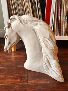 AUSTIN FISHER HORSE AND GIRL AUSTIN FISHER SCULPTURE SIGNED 1986 (LARGE)