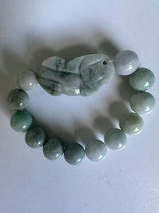 Carved Pixiu Natural Jade Bracelet