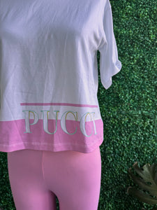Emilio Pucci Pink Leggings Pajama Set – Girls Juniors – NWT (Farfetch) size 14