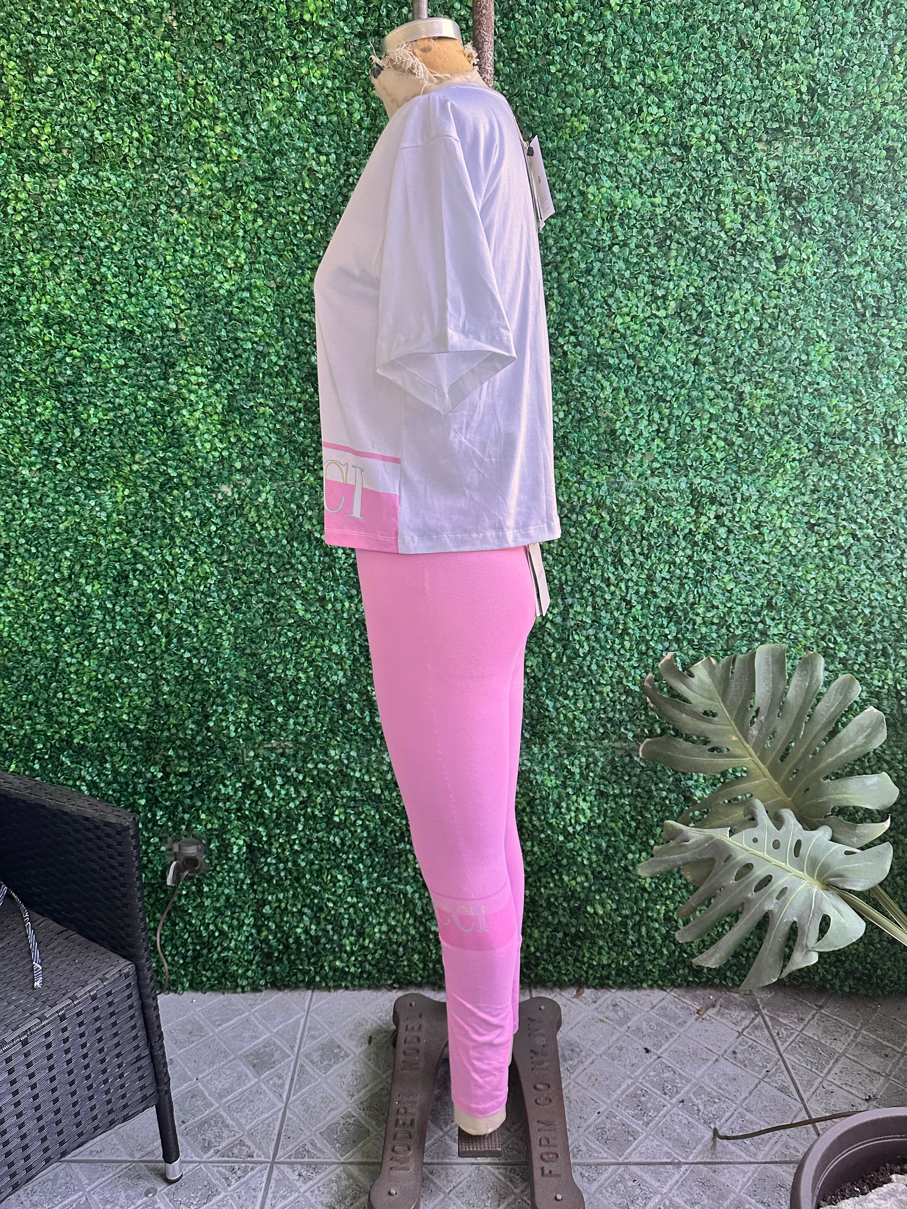 Emilio Pucci Pink Leggings Pajama Set – Girls Juniors – NWT (Farfetch) size 14