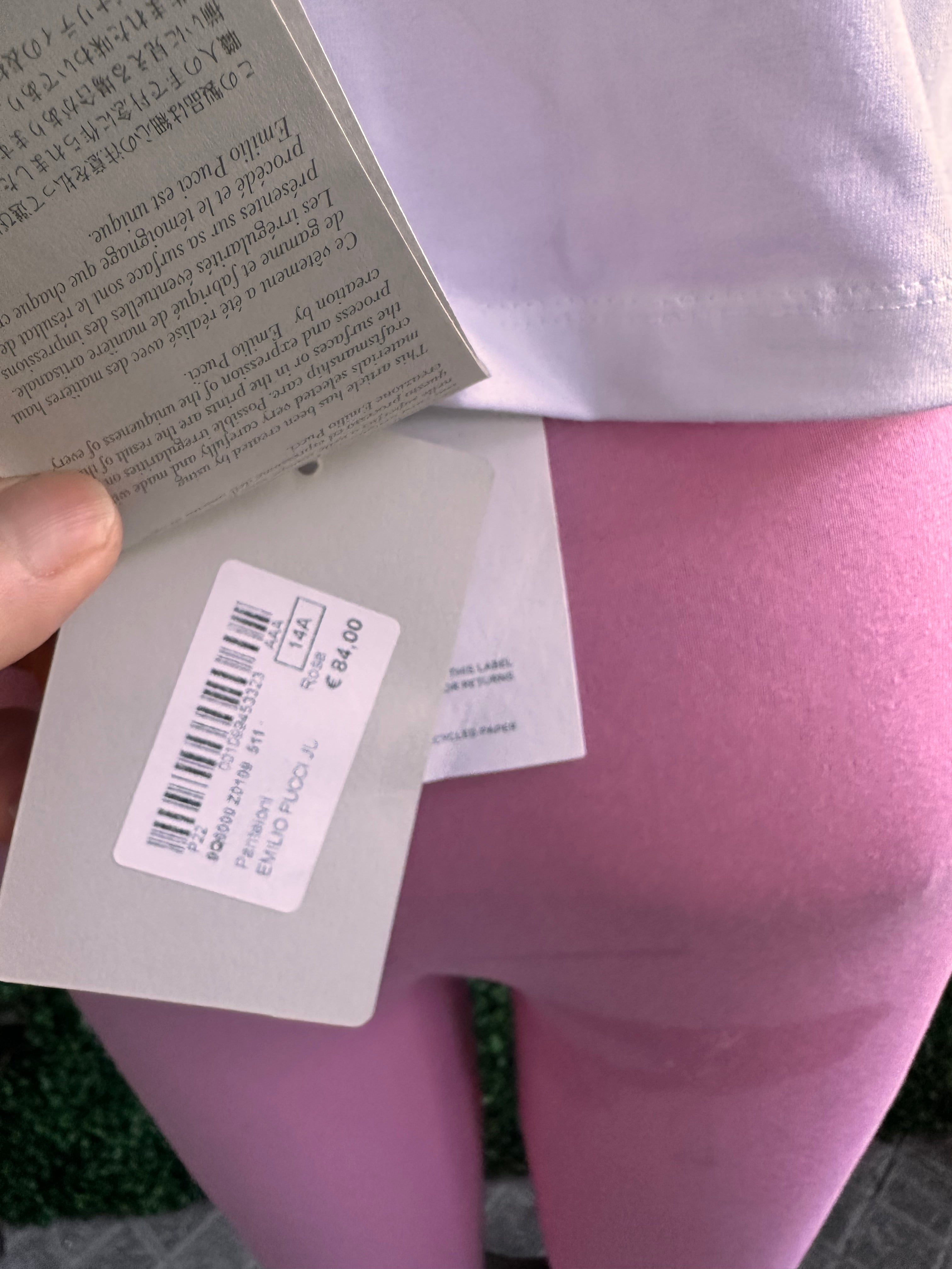 Emilio Pucci Pink Leggings Pajama Set – Girls Juniors – NWT (Farfetch) size 14