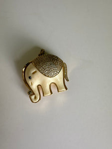 Elephant resin gold plated Rhinestones Huge Charm Pendant