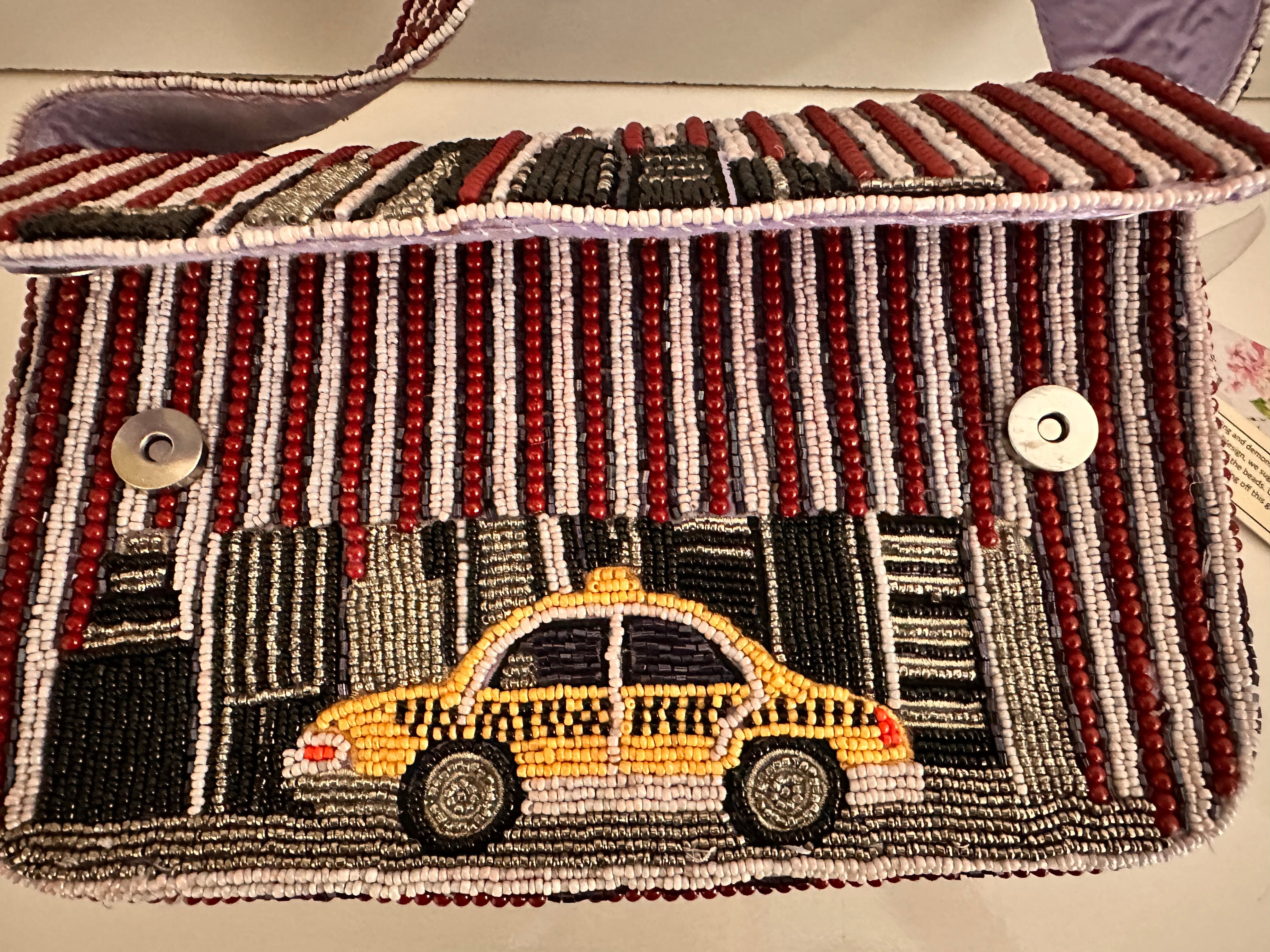 NWT Beaded New York Baguette Shoulder Bag Viral TikTok Purse