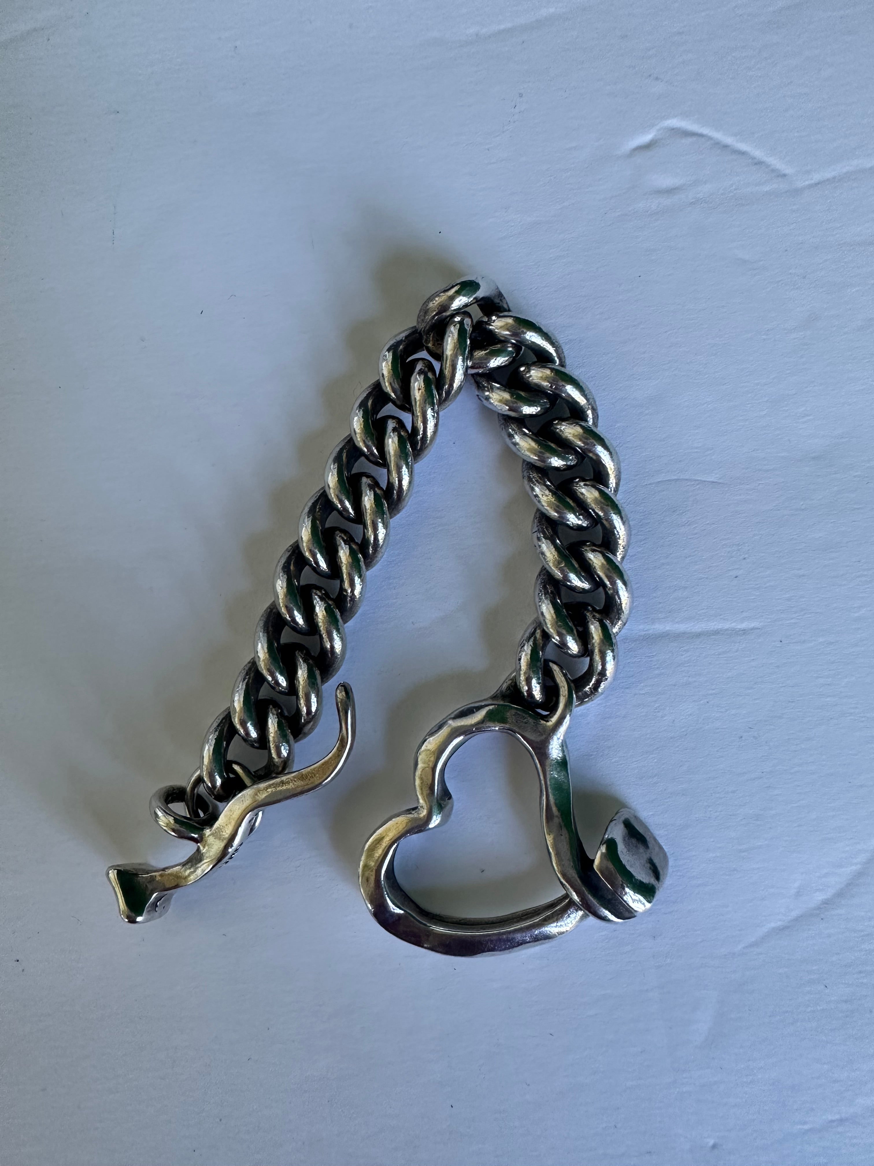 Authentic UNO de 50 Heart One love bracelet silver plated chain link