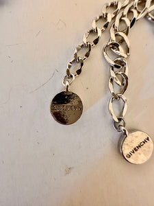 Givenchy Silvertone Swarovski Crystal Necklace Choker & Earrings Set New without Tags