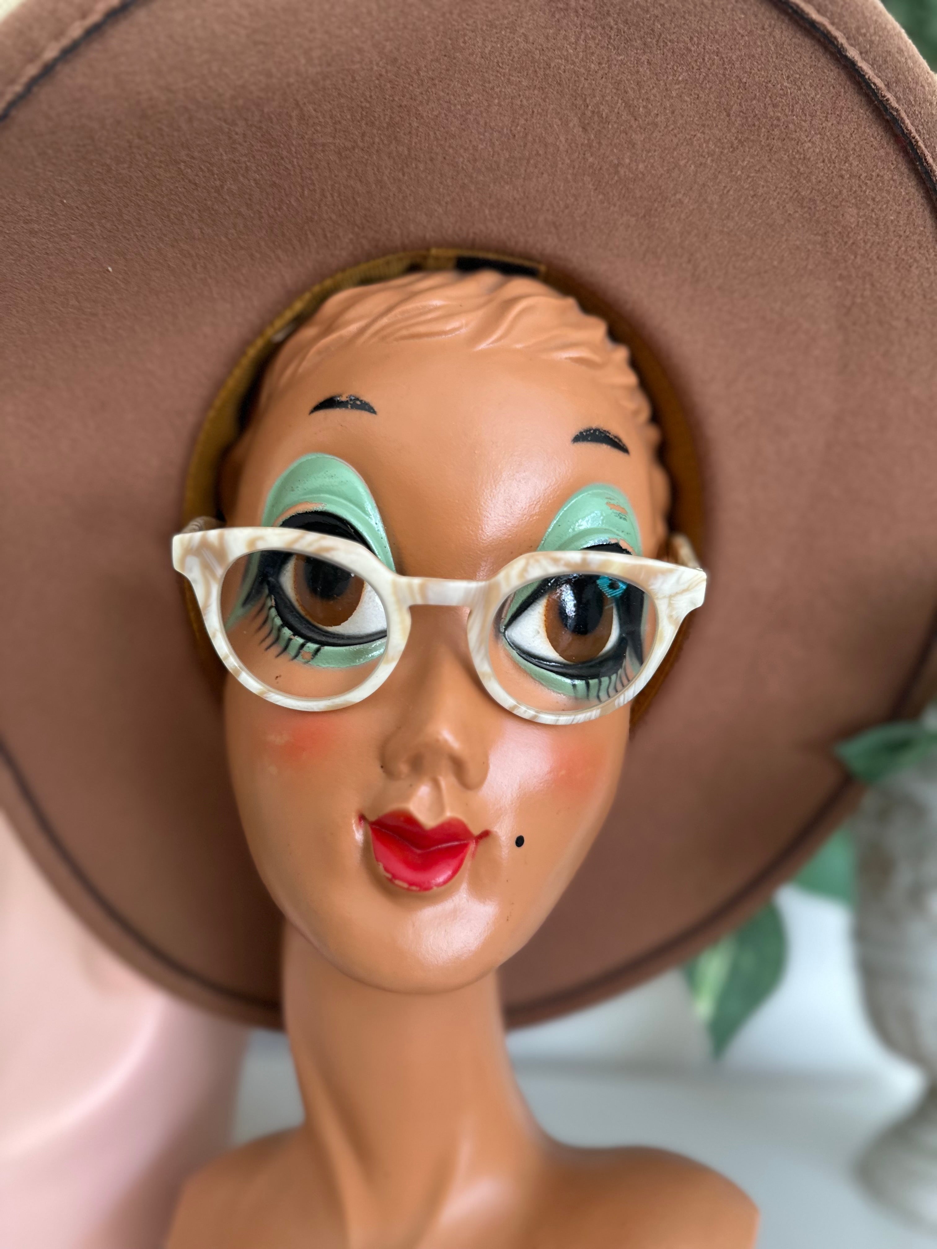 Vintage Italian Design Marble Acetate Readers