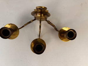 2 Vintage Brass Wall Sconce Candle Holder and Wall Mirror with Candle Holder