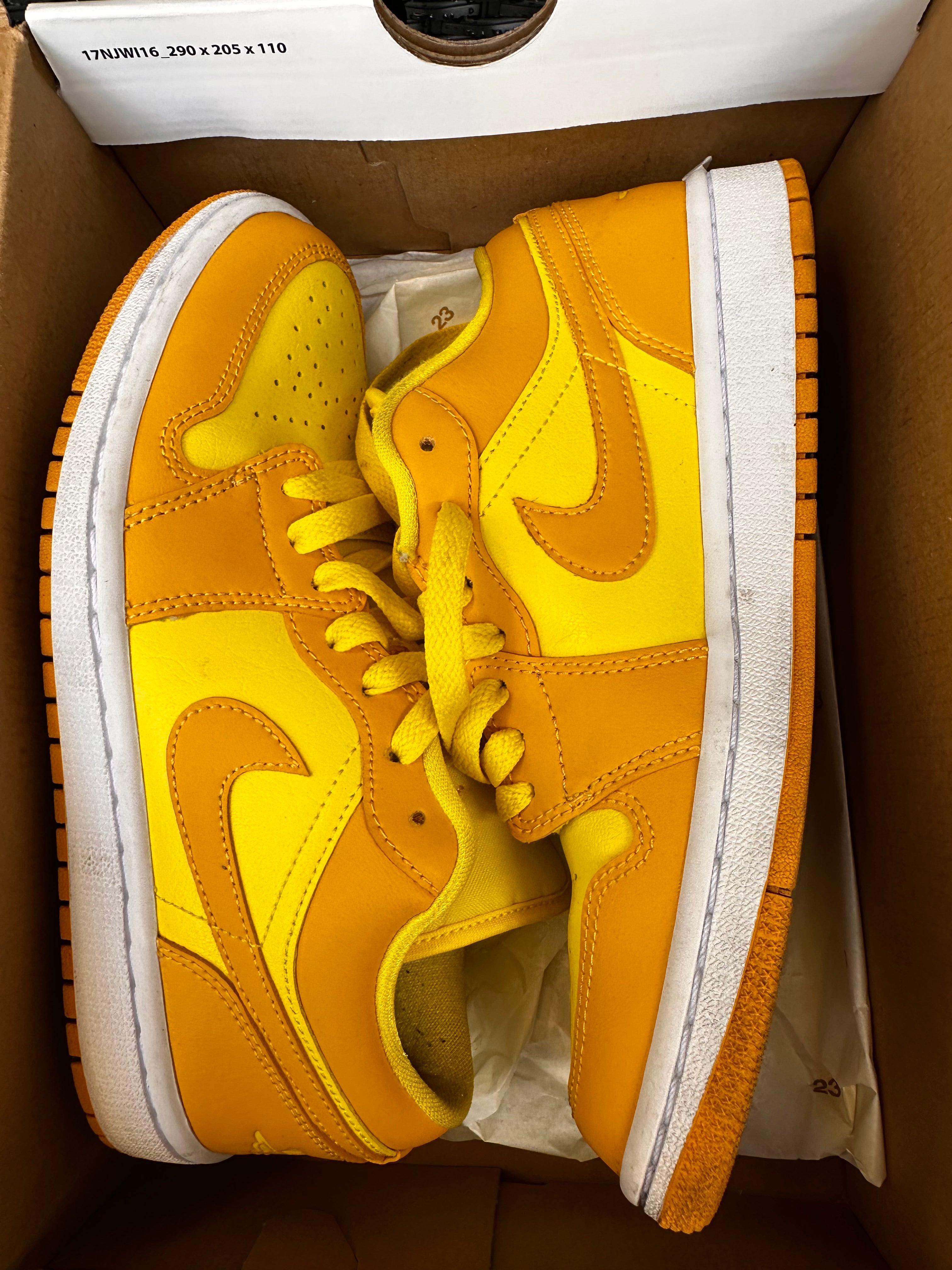 Jordan 1 Low Yellow Strike (Women's) Size: US W 7W