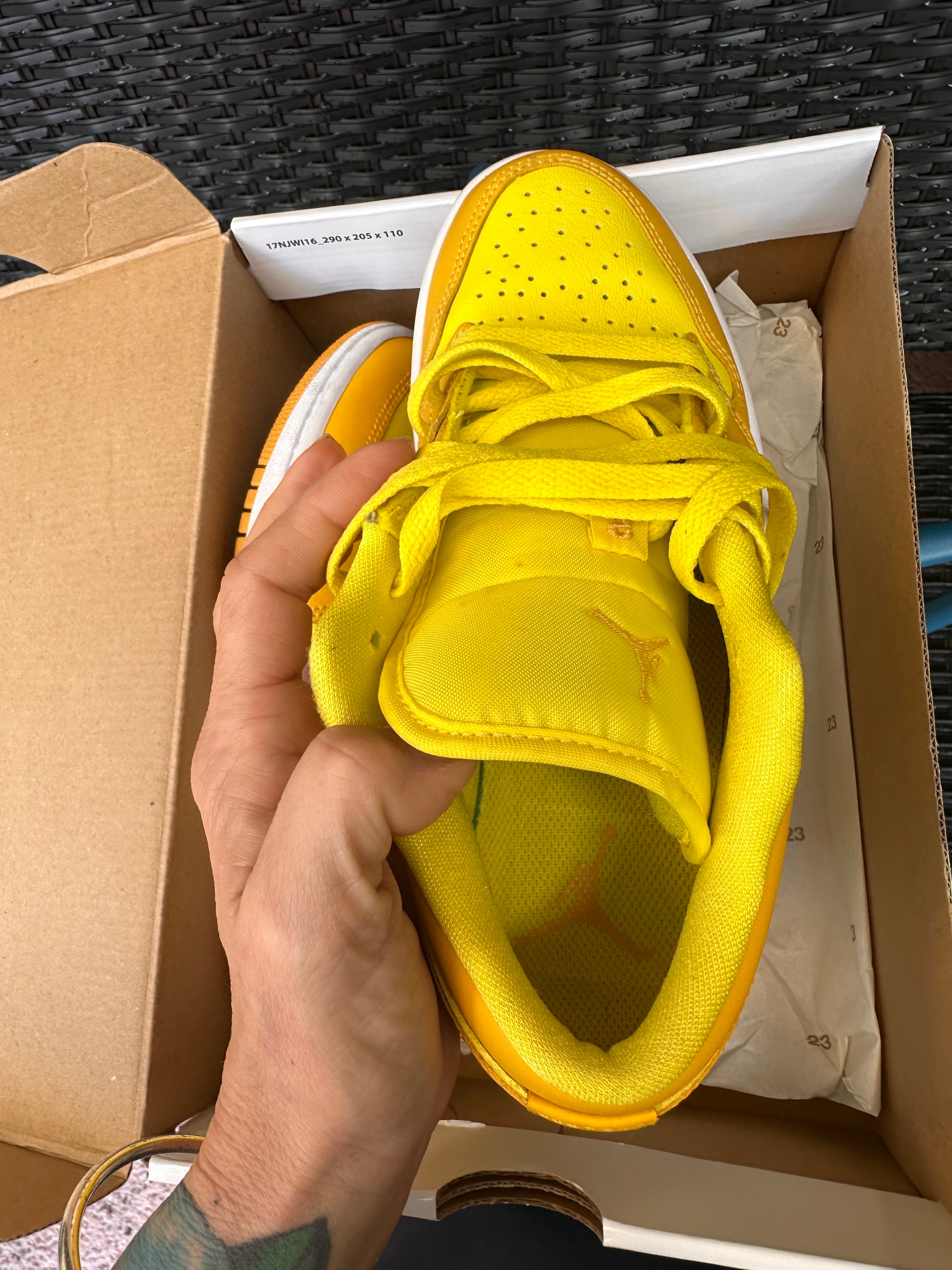 Jordan 1 Low Yellow Strike (Women's) Size: US W 7W