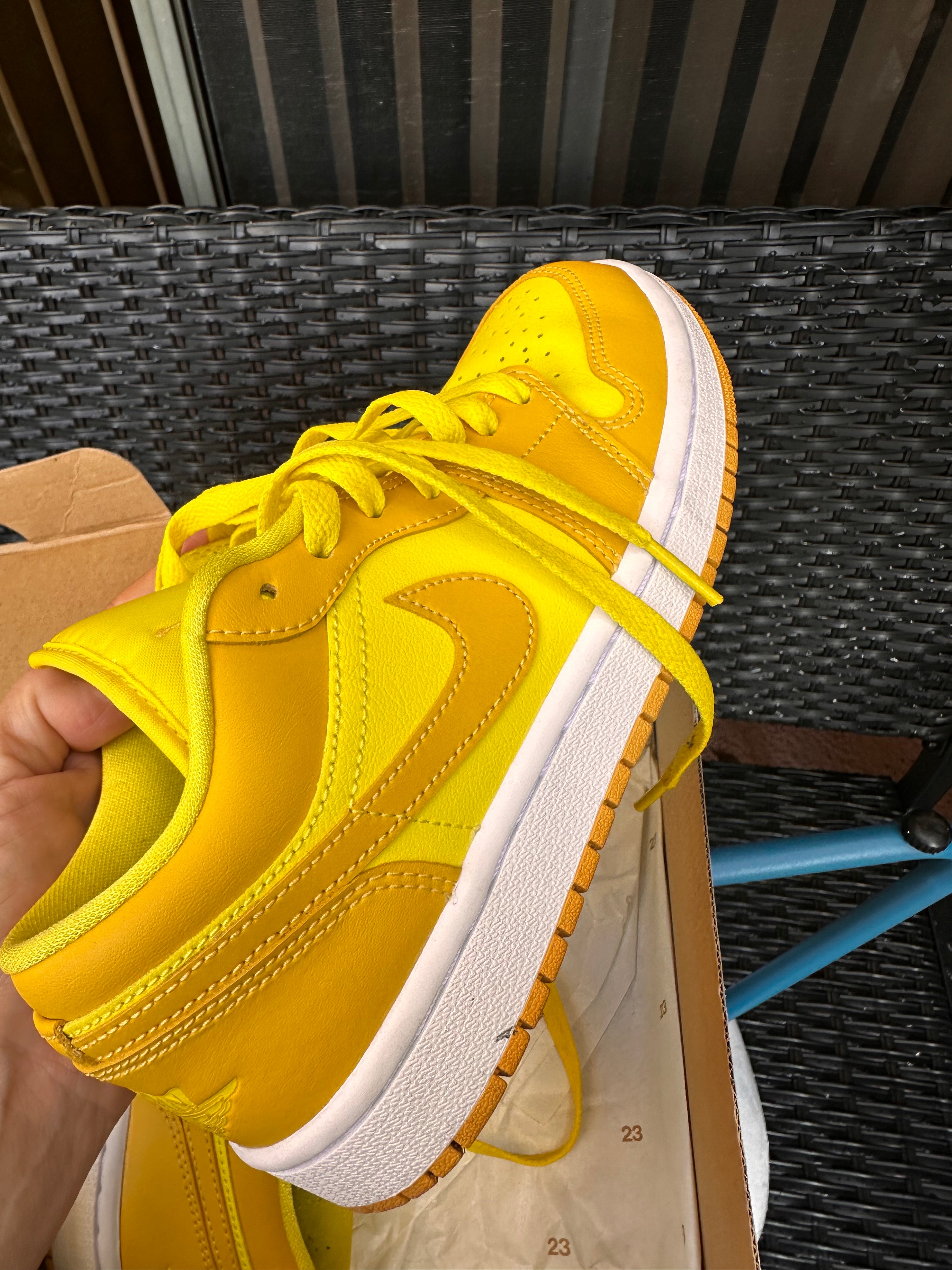 Jordan 1 Low Yellow Strike (Women's) Size: US W 7W