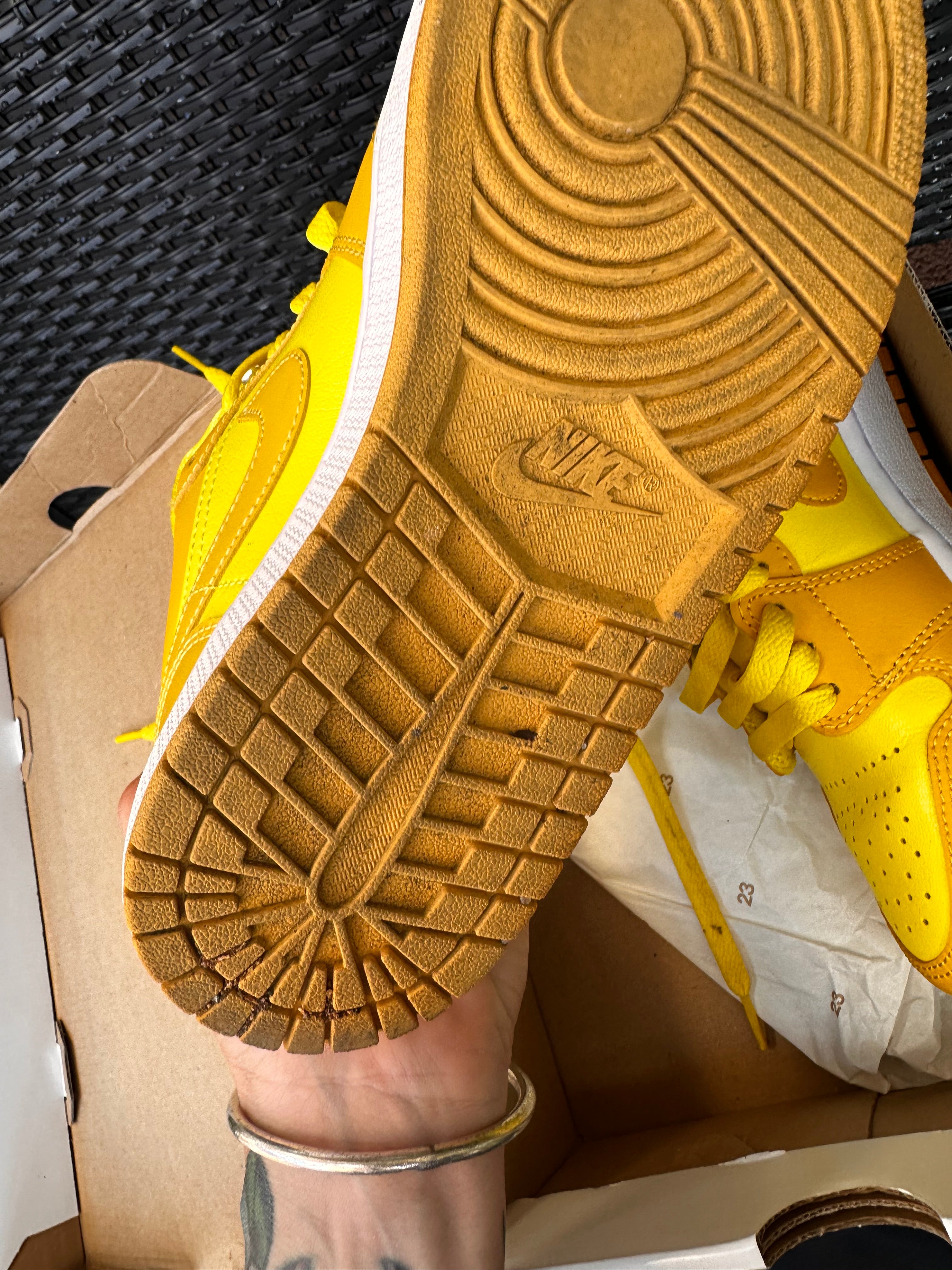 Jordan 1 Low Yellow Strike (Women's) Size: US W 7W