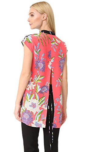 Diane Von Furstenberg Multicolor asymmetrical Printed Silk Blouse M