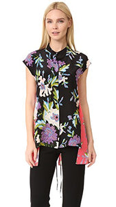 Diane Von Furstenberg Multicolor asymmetrical Printed Silk Blouse M