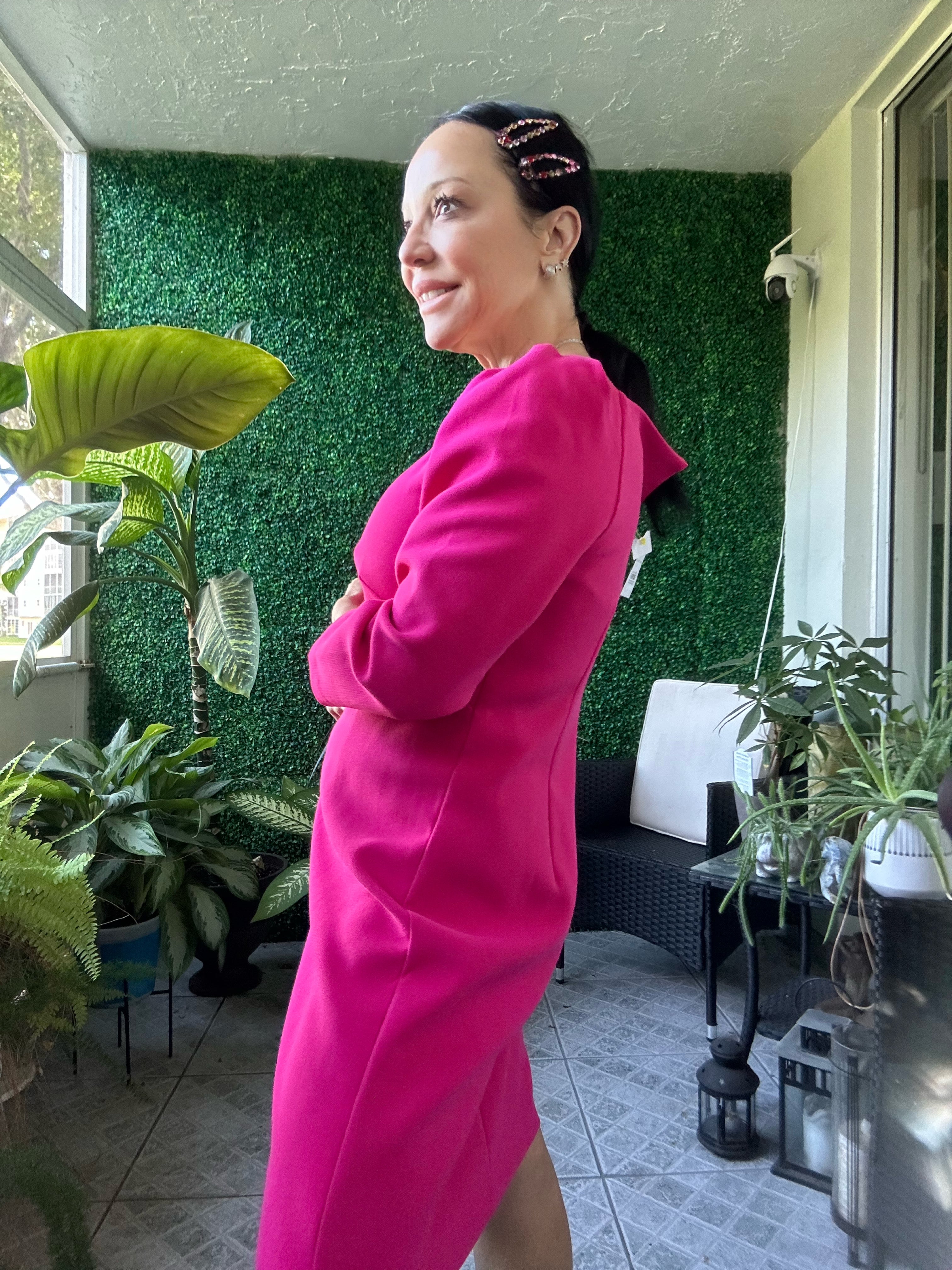 ann taylor pink shift dress NWT Pink ANN TAYLOR Shift Dress Puff Sleeve size 8 Cougar Vintage Shop