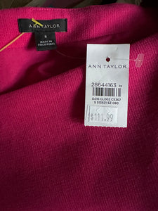 NWT Pink ANN TAYLOR Shift Dress Puff Sleeve size 8