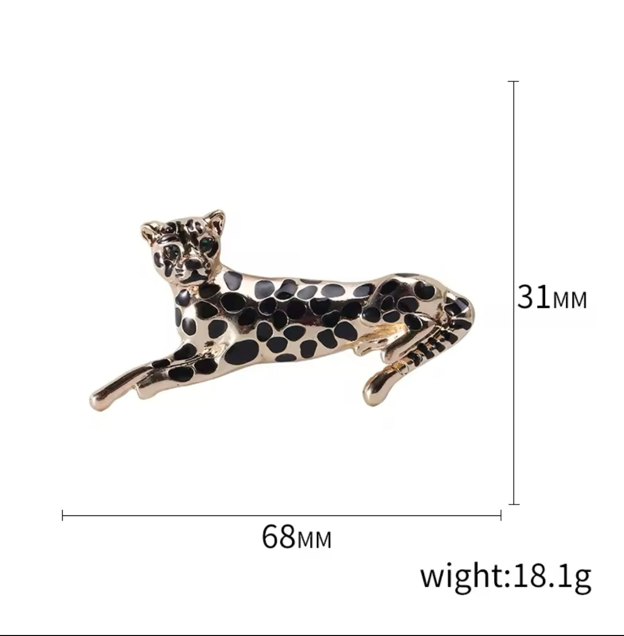 New Leopard Enamel Brooch Pins Animal set of 6