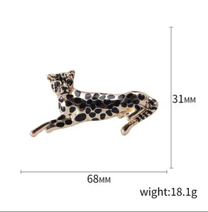 New Leopard Enamel Brooch Pins Animal set of 6