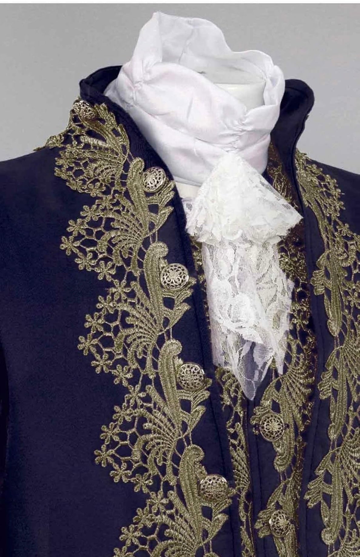 Vintage Victorian Luxury Gold Embroidery Napoleon Vest – Charming British Elegance