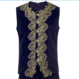 Vintage Victorian Luxury Gold Embroidery Napoleon Vest – Charming British Elegance