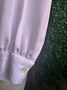 90s white lace collar puff sleeve button down blouse