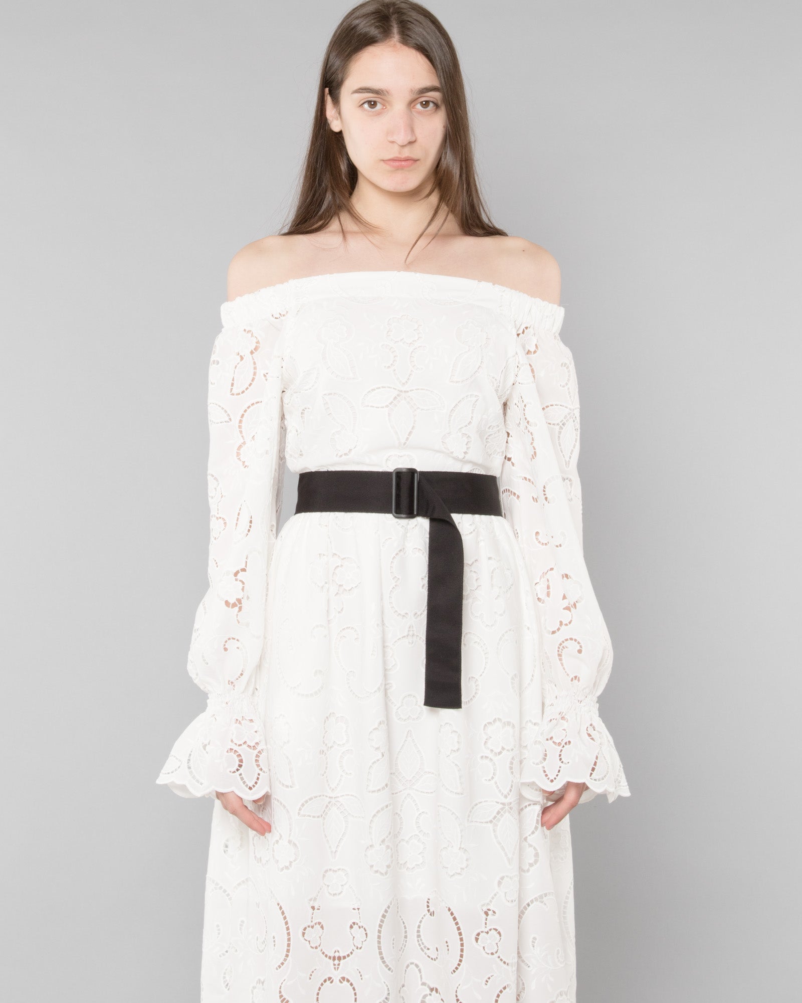 NWT Lily cutout embroidery off White crepe mini dress wedding gown by Perseverance London NWT Lily cutout embroidery off White crepe mini dress wedding gown by Perseverance London