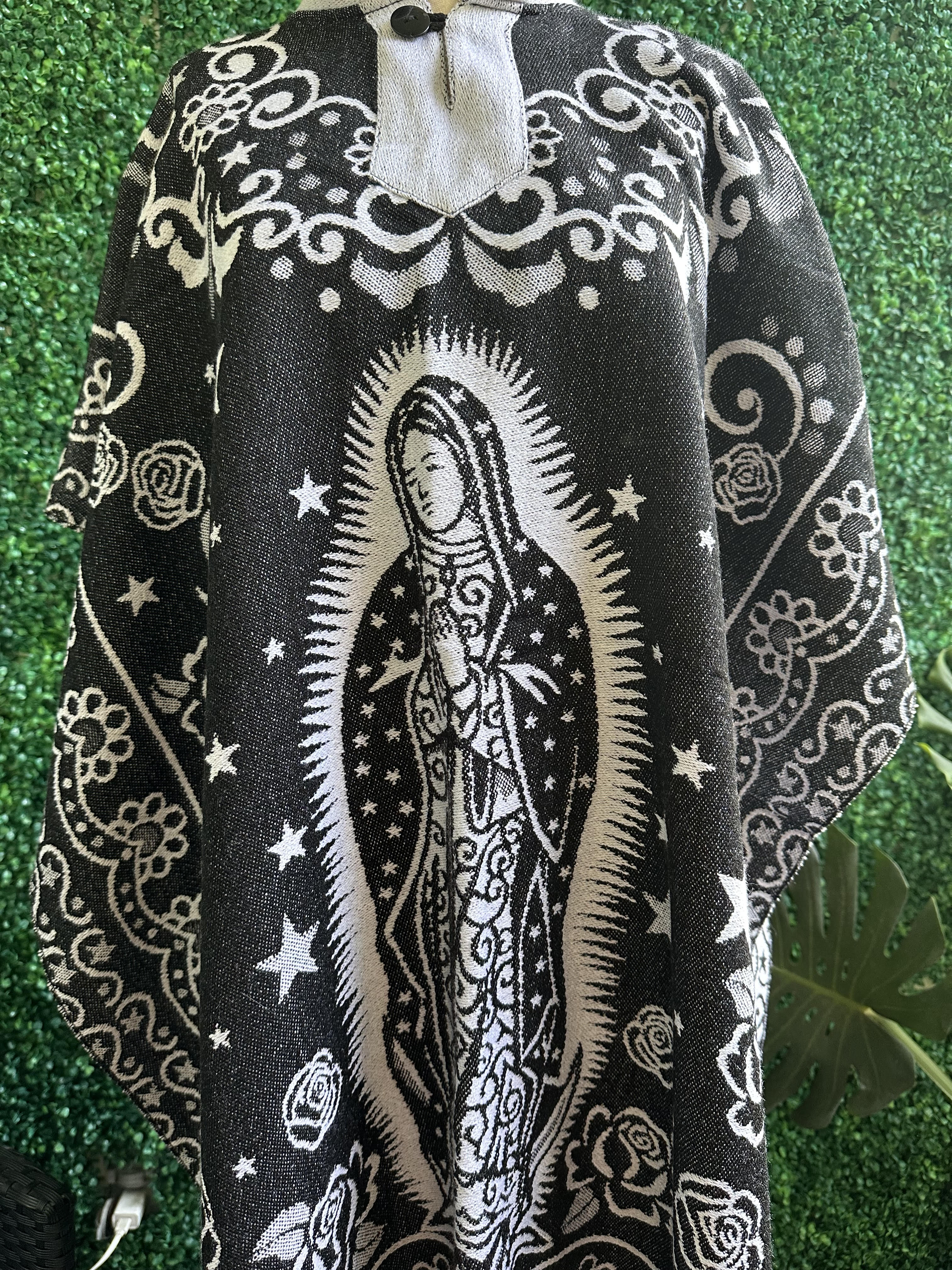 Mexican Traditional Virgen Mary Poncho Gaban Virgen Fino