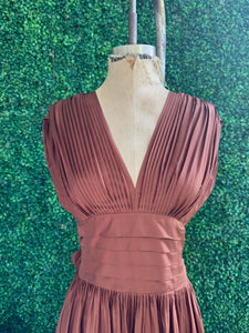 BCBG MaxAzria silk copper brown cocktail Dress