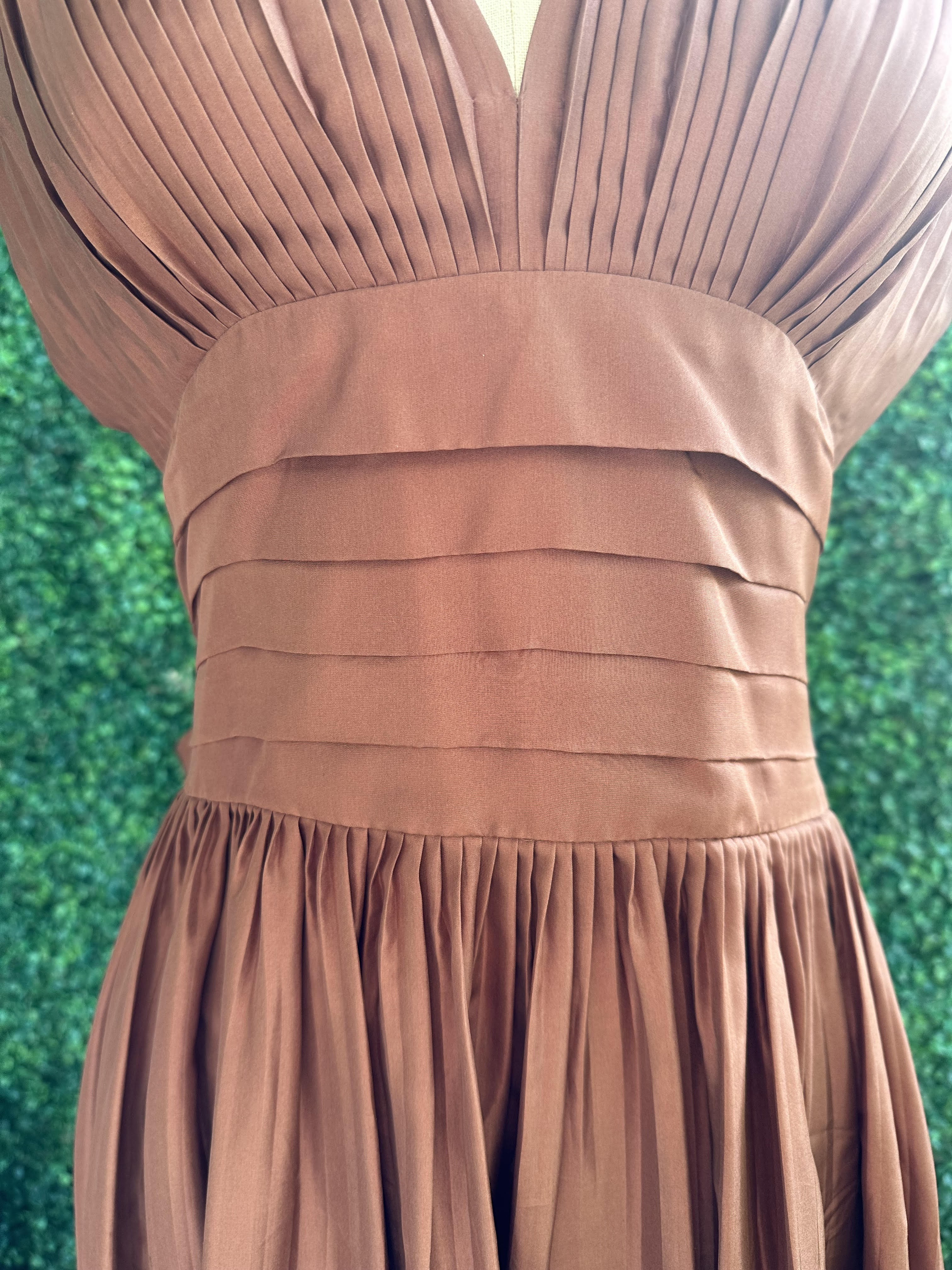 BCBG MaxAzria silk copper brown cocktail Dress