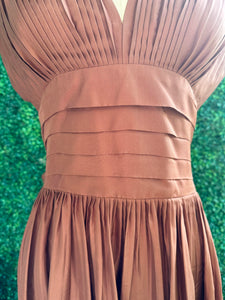 BCBG MaxAzria silk copper brown cocktail Dress