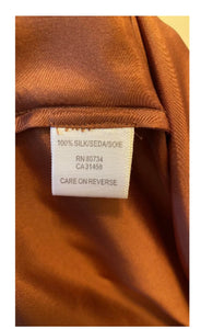 BCBG MaxAzria silk copper brown cocktail Dress