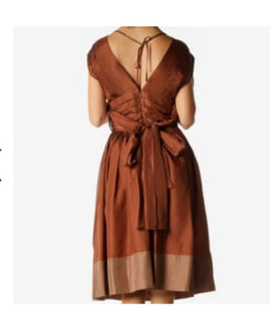 BCBG MaxAzria silk copper brown cocktail Dress Cougar Vintage Shop BCBG MaxAzria silk copper brown cocktail Dress Cougar Vintage Shop