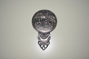 Antique Silver Plated Embossed Hand Mirror