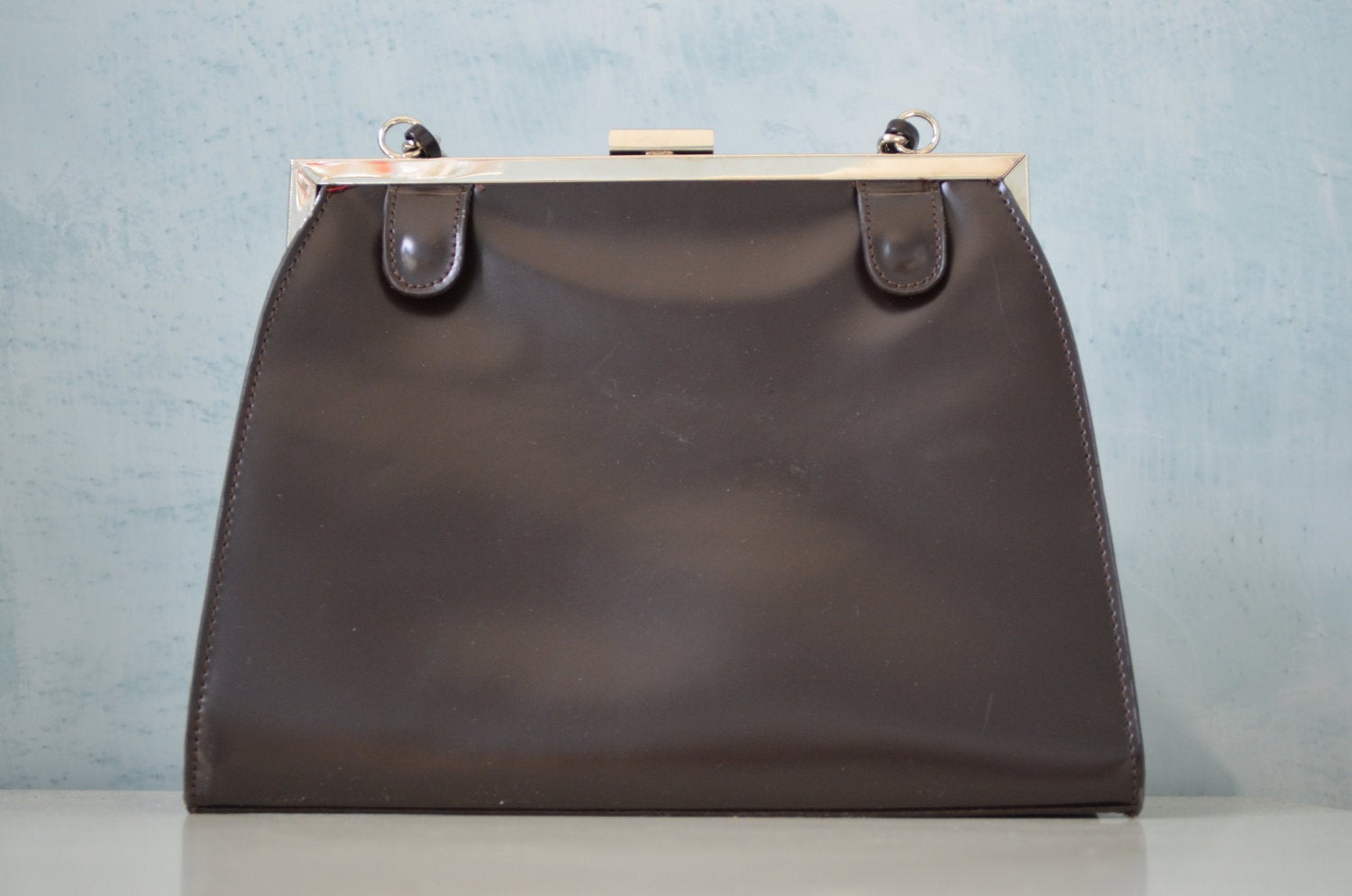 Victoria Wieck Leather Square Beverly Hills Handbag/Purse