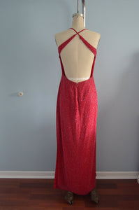 Red Color Jewel Sequined Beaded Long Cocktail Prom Dress 11/12