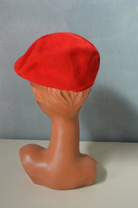 Red French Beret Beanie Rouge Lipstick Hat Accessory