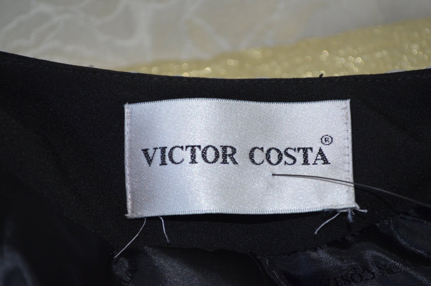 Victor Costa Occasion Black Lined Jacket & Buttons Details